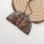 Natural Rhyolite Bird's Eye Jasper Earring Beads 22x19x4mm, 6g