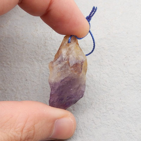 Natural Amethyst Pendant Bead 38*27*17mm, 20.0g