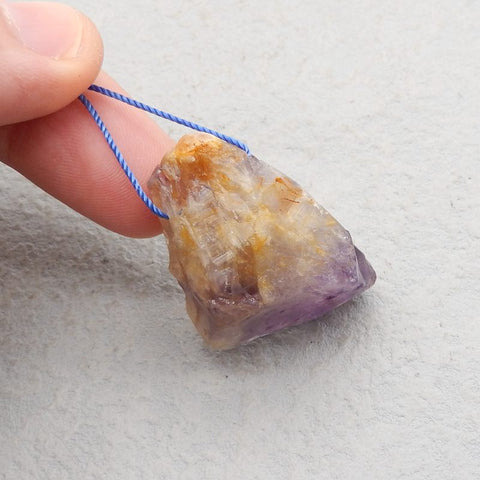 Natural Amethyst Pendant Bead 38*27*17mm, 20.0g