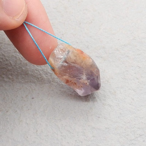 Natural Amethyst Pendant Bead 32*16*15mm, 9.3g