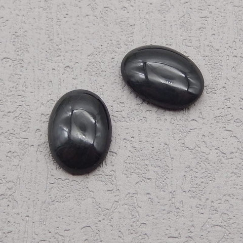 Natural Obsidian Cabochons Paired 19*9*4mm, 1.6g