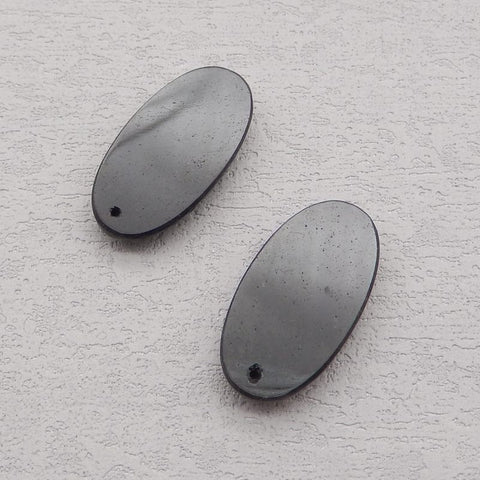 Natural Obsidian Earring Beads 30*15*5mm, 6.4g