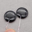 Natural Obsidian Earring Beads 22*22*5mm, 7.7g