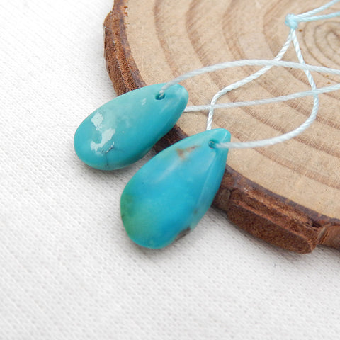 Natural Turquoise Earring Beads 14X8X3mm, 1.8g