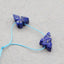 Natural Lapis Lazuli Carved flower Earring Beads 10*10*5mm, 2.4g