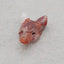 Natural Crazy Lace Agate Carved wolf head Pendant Bead 23*16*8mm, 3.5g