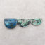 3 PCS Natural Chrysocolla Gemstone Pendant Beads