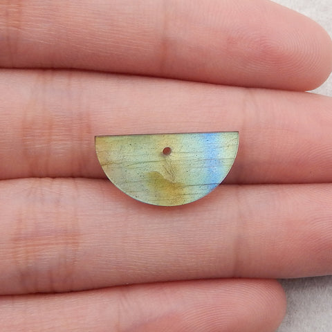 4 PCS Natural Labradorite Gemstone Pendant Bead Set