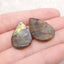 2 PCS Natural Labradorite Gemstone Pendant Bead