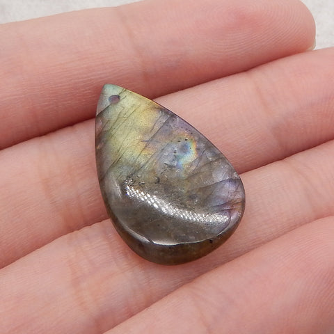 2 PCS Natural Labradorite Gemstone Pendant Bead