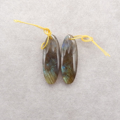 Natural Labradorite Gemstone Earring Pair Matched Gemstone Beads