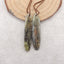 2 PCS Natural Green Kyanite Gemstone Pendant Bead, Semi-Precious Gemstones For Jewelry Making