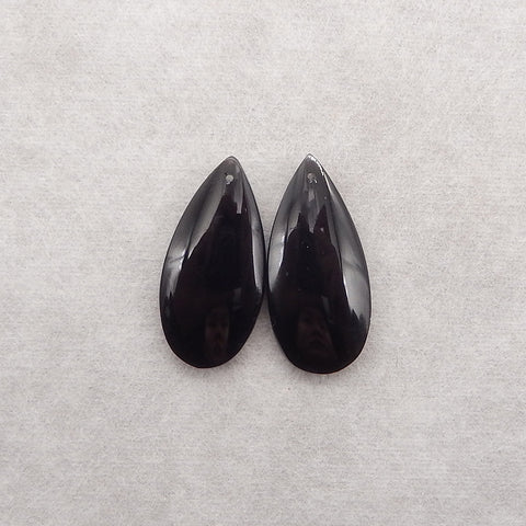 Natural Obsidian Gemstone Earring Beads, Gemstone Earring Pair