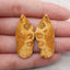 Nugget (Rough Sides) Natural Indonesian Fossil Coral Gemstone Earring Beads