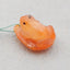 Natural Red Agate Carved frog Pendant Bead 28*20*18mm, 10.0g