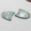 Natural Chrysocolla Earring Beads 35x28x3mm, 10.3g