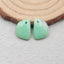 Natural Chrysoprase Earring Beads 15x10x4mm, 2.3g