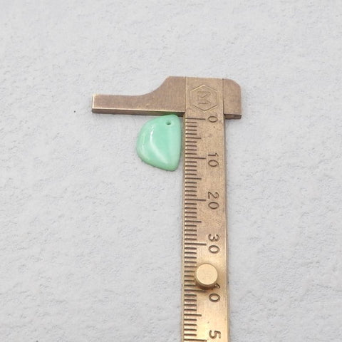 Belle paire de boucles d'oreilles Chrysoprase, 15x10x4mm, 2.3g