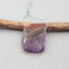 Natural Amethyst Pendant Bead 28*23*5mm, 8.2g