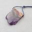 Natural Amethyst Pendant Bead 28*23*5mm, 8.2g