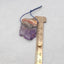 Natural Amethyst Pendant Bead 28*23*5mm, 8.2g