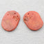 Natural Red Coral Earring Beads 17x16x3mm, 2.9g