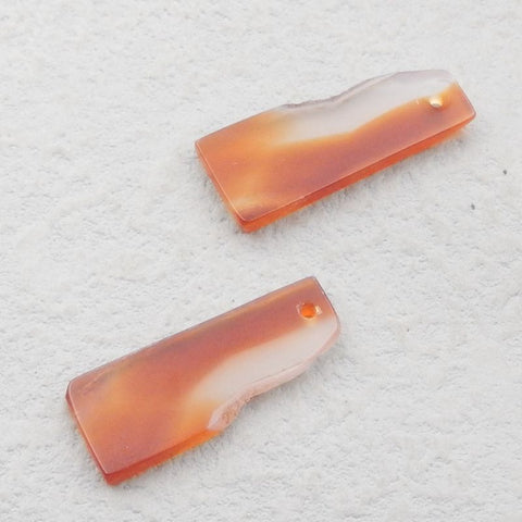 Natural Red Agate Earring Beads 29*11*3mm, 4.6g