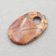 Natural Red Creek Jasper Pendant Bead 50x31x7mm, 16.2g