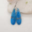 New Natural Blue Apatite Crystal Teardrop Earrings, Gemstone Earring Pair, Semi Precious Stone For Jewelry DIY Making, 35x11x4mm, 6.2g