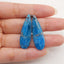 New Natural Blue Apatite Crystal Teardrop Earrings, Gemstone Earring Pair, Semi Precious Stone For Jewelry DIY Making, 35x11x4mm, 6.2g