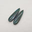 Natural Gemstone Chrysocolla Teardrop Gemstone Earring Beads, Drilled Cabochons, Popular Earrings Pair, 33x9x4mm, 4.7g