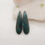 Natural Gemstone Chrysocolla Teardrop Gemstone Earring Beads, Drilled Cabochons, Popular Earrings Pair, 33x9x4mm, 4.7g