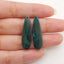 Natural Gemstone Chrysocolla Teardrop Gemstone Earring Beads, Drilled Cabochons, Popular Earrings Pair, 33x9x4mm, 4.7g