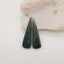 Natural Gemstone Chrysocolla Triangle Gemstone Earring Beads, Drilled Cabochons, Popular Earrings Pair, 37x10x4mm, 4.7g