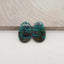 Natural Gemstone Chrysocolla Gemstone Earring Beads, Popular Earrings Pair, 20x13x4mm, 3.7g