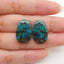 Natural Gemstone Chrysocolla Gemstone Earring Beads, Popular Earrings Pair, 20x13x4mm, 3.7g