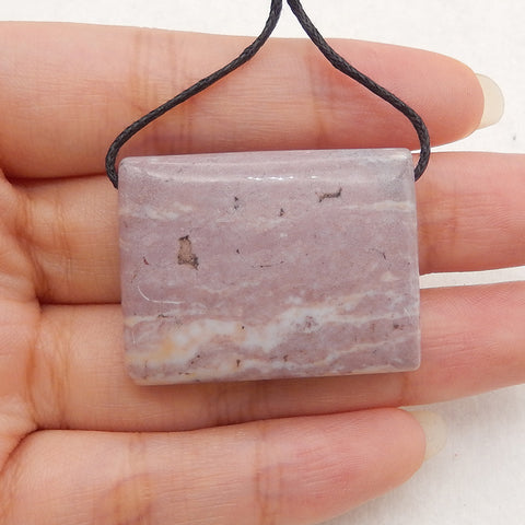 New Natural Ocean Jasper Side Drilled Gemstone Pendant Bead, 25x33x8mm, 14.4g