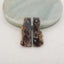 Nugget (Rough Sides) Natural Turritella Jasper Gemstone Earring Beads, Drilled Gemstone Earring Pair, 21x10x3mm, 3.1g