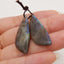 New 1 Pair Natural Flash Labradorite Gemstone Earrings, Gem Jewelry Gift, Gemstone Earring Pair, 37×13×4mm, 5.7g