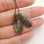 New 1 Pair Natural Flash Labradorite Gemstone Earrings, Gem Jewelry Gift, Gemstone Earring Pair, 26×11×3mm, 2.6g