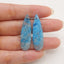 New Natural Blue Apatite Crystal Earrings, Gemstone Earring Pair,Semi Precious Stone For Jewelry DIY Making,36x11x4mm, 6.1g