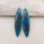 New Natural Blue Apatite Crystal Earrings, Gemstone Earring Pair,Semi Precious Stone For Jewelry DIY Making,43x11x4mm, 6.8g