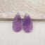 New Natural Stone Amethyst Teardrop Earring Beads, Drilled Earrings For Jewelry DIY Making, Purple Stone Earrings, 24x12x3mm,2.4g