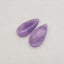 New Natural Stone Amethyst Teardrop Earring Beads, Drilled Earrings For Jewelry DIY Making, Purple Stone Earrings, 24x12x3mm,2.4g