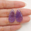 New Natural Stone Amethyst Teardrop Earring Beads, Drilled Earrings For Jewelry DIY Making, Purple Stone Earrings, 24x12x3mm,2.4g