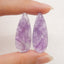 New Natural Stone Amethyst Teardrop Earring Beads, Drilled Earrings For Jewelry DIY Making, Purple Stone Earrings, 33x13x4mm,5.1g