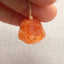 Natural Red Agate Carved Lizard Pendant Bead 31x21x17mm, 11.9g