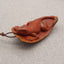 Natural Warring States Red Agate Carved Lizard Pendant Bead 46x24x13mm, 15.3g