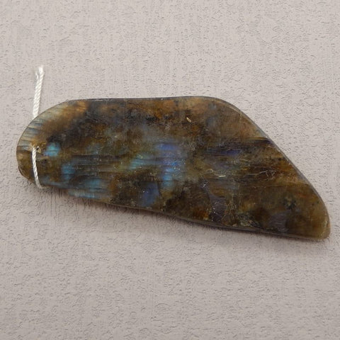 Natural Labradorite Carved lizard Pendant Bead 81x31x12mm, 32.9g