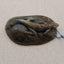 Perle pendentif percée en lézard labradorite sculptée à la main, 67 x 40 x 20 mm, 63,1 g